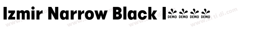 Izmir Narrow Black I字体转换